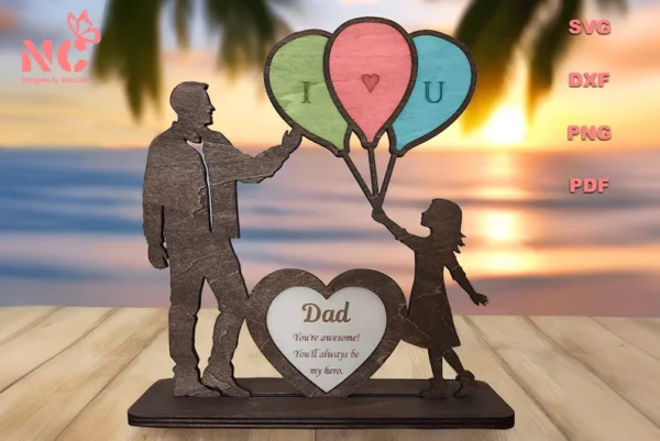 Signo Personalizado Para Papa E Hija Creativo Digital